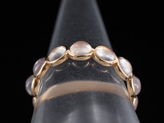 The Moonstone Band in 18K Rose Gold
