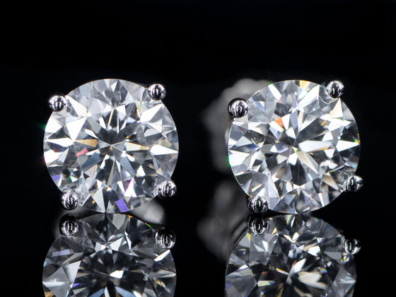 1 Carat Lab Diamond Stud Earrings in 14K White Gold