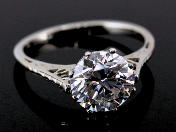 The Woodbury Lab-Grown Diamond Engagement Ring in 14K White Gold