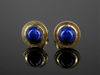 The Nellie Lapis Lazuli Stud Earrings in 14K Yellow Gold