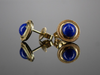 The Nellie Lapis Lazuli Stud Earrings in 14K Yellow Gold
