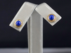 The Nellie Lapis Lazuli Stud Earrings in 14K Yellow Gold