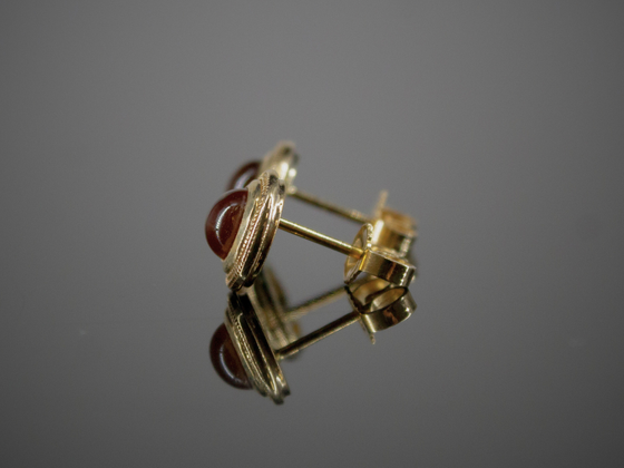 The Nellie Citrine Stud Earrings in 14K Yellow Gold