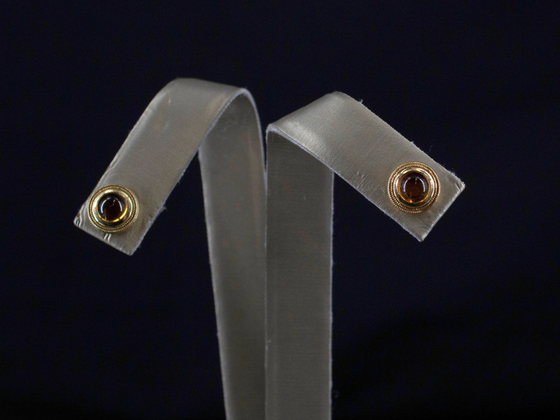 The Nellie Citrine Stud Earrings in 14K Yellow Gold