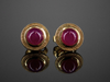The Nellie Ruby Stud Earrings in 14K Yellow Gold