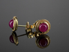 The Nellie Ruby Stud Earrings in 14K Yellow Gold