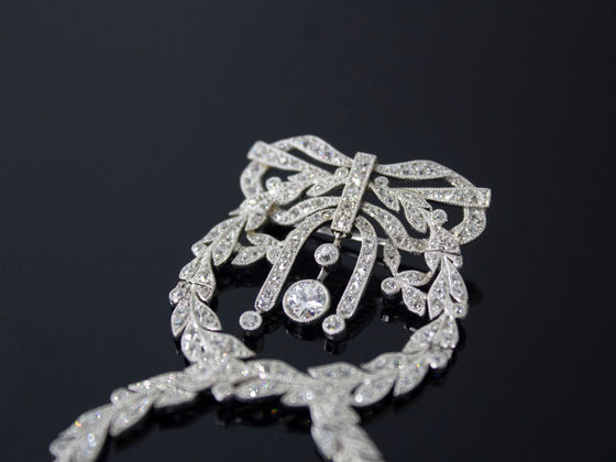 Belle Epoque "En Tremblant" Diamond Brooch in Platinum