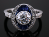 The Martingale Sapphire and Lab Grown Diamond Ring in 14K White Gold