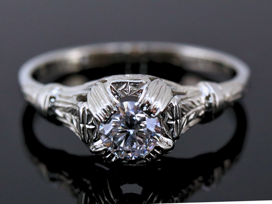 The Lamprey Lab-Grown Diamond Engagement Ring in 14K White Gold