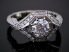The Leigh Lab-Grown Diamond and Synthetic Sapphire Engagement Ring in 14K White Gold