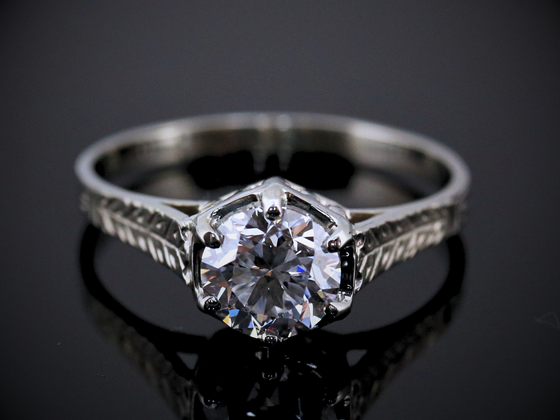 The Longfellow Lab-Grown Diamond Engagement Ring in 14K White Gold