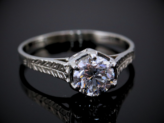 The Longfellow Lab-Grown Diamond Engagement Ring in 14K White Gold