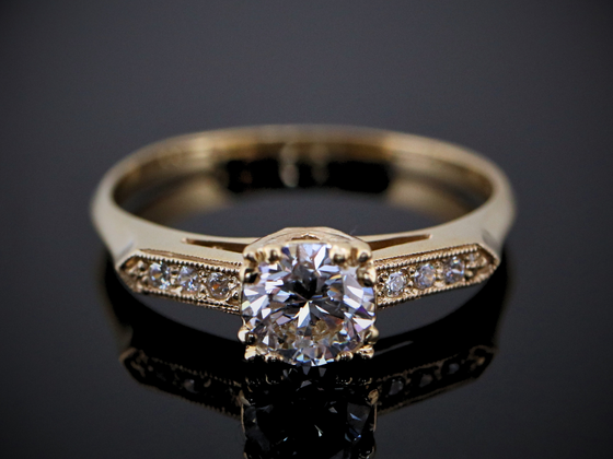 The Madbury Lab-Grown Diamond Engagement Ring in 14K Yellow Gold
