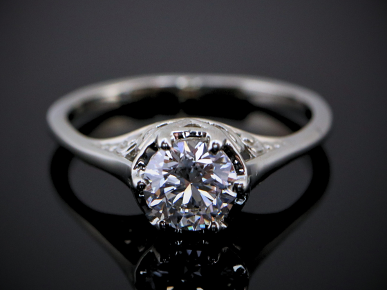 The Mapleton Lab-Grown Diamond Engagement Ring in 14K White Gold