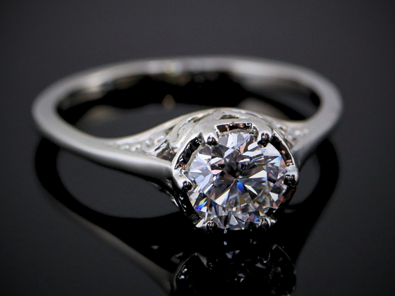 The Mapleton Lab-Grown Diamond Engagement Ring in 14K White Gold