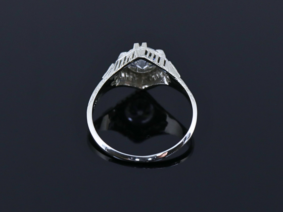 The Sturbridge Lab-Grown Diamond and Sapphire Engagement Ring in 14K White Gold
