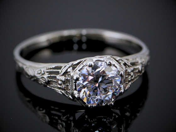 The Wreath Lab-Grown Diamond Engagement Ring in 14K White Gold
