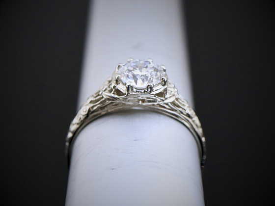 The Wreath Lab-Grown Diamond Engagement Ring in 14K White Gold