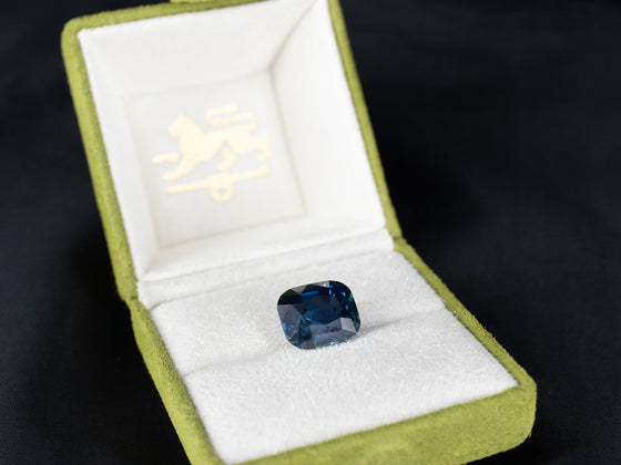 11.80 Ct. Deep Ocean Blue Cushion Cut Sapphire