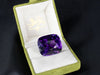 65.58 Ct. Deep Purple Cushion Cut Amethyst