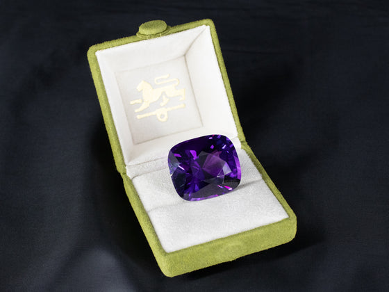 65.58 Ct. Deep Purple Cushion Cut Amethyst