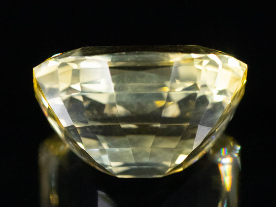 11.41 Ct. Champagne Yellow Octagonal Brilliant Sri Lankan Sapphire