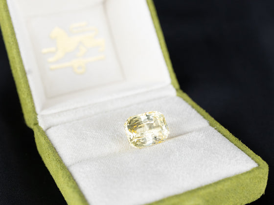 11.41 Ct. Champagne Yellow Octagonal Brilliant Sri Lankan Sapphire