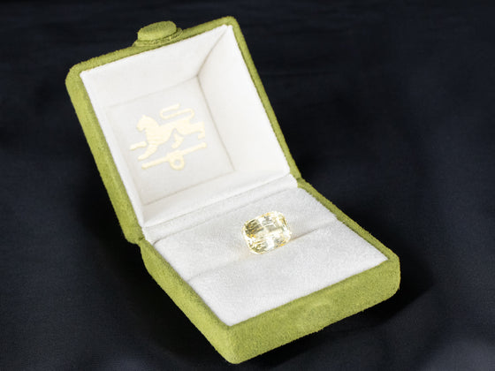 11.41 Ct. Champagne Yellow Octagonal Brilliant Sri Lankan Sapphire