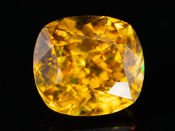 4.37 Ct. Golden Cushion Cut Sphene