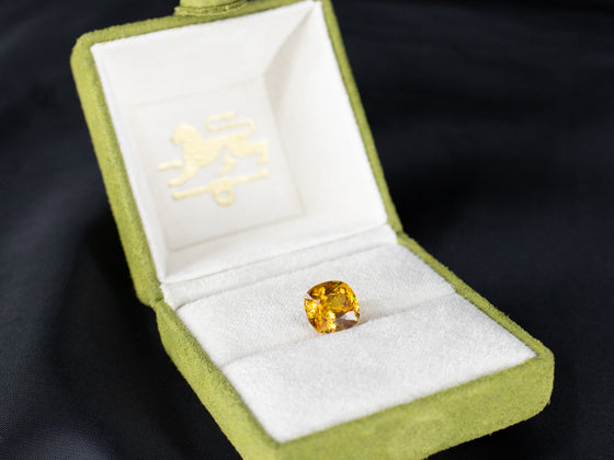 4.37 Ct. Golden Cushion Cut Sphene