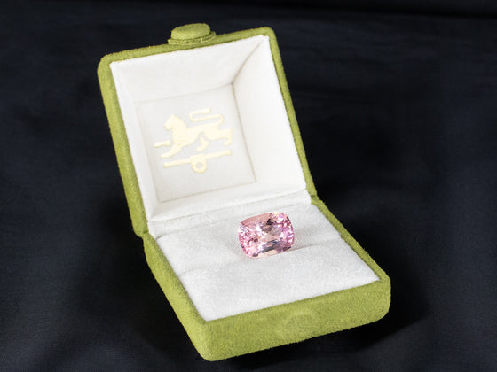 12.31 Ct. Peachy Pink Cushion Cut Tourmaline