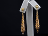 Poco-Dot Screw Back Drop Earrings in 15K Yellow Gold