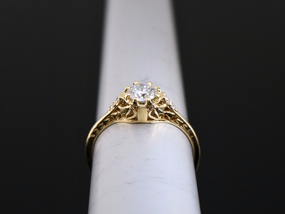 The Atwood Lab-Grown Diamond Engagement Ring in 14K Yellow Gold