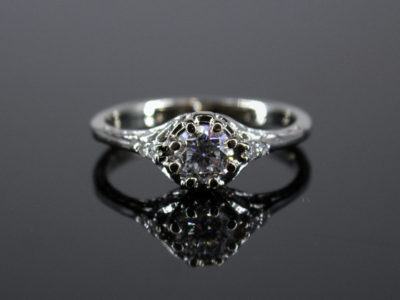 The Atwood Lab-Grown Diamond Engagement Ring in 14K White Gold