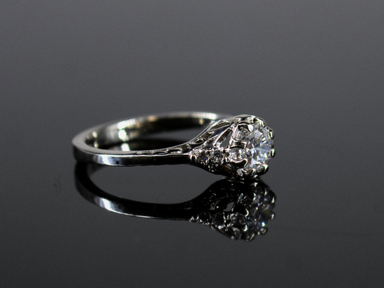 The Atwood Lab-Grown Diamond Engagement Ring in 14K White Gold