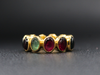 Multi Color Tourmaline Yellow Gold Eternity Band