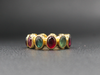 Multi Color Tourmaline Yellow Gold Eternity Band