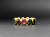 Multi Color Tourmaline Yellow Gold Eternity Band