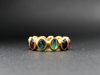 Multi Color Tourmaline Yellow Gold Eternity Band