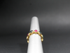 Multi Color Tourmaline Yellow Gold Eternity Band