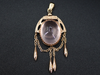 Star Rose Quartz Textured Rose Gold Tassel Pendant