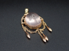 Star Rose Quartz Textured Rose Gold Tassel Pendant