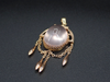 Star Rose Quartz Textured Rose Gold Tassel Pendant
