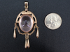 Star Rose Quartz Textured Rose Gold Tassel Pendant