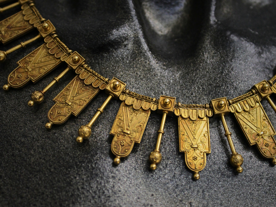 Amazing Etruscan Revival Gothic Necklace
