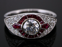  The Faneuil Ruby and Lab Diamond Ring in 14K White Gold
