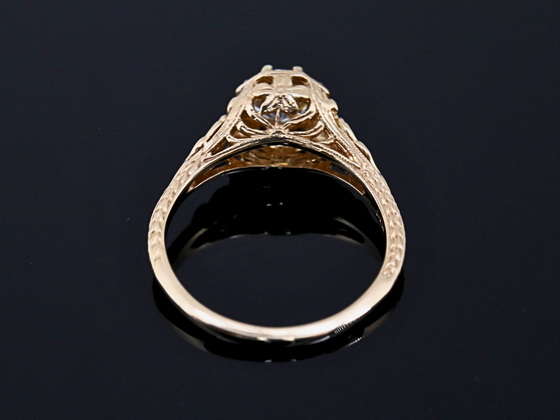 The Greenleaf Natural Diamond Engagement Ring in 14K Yellow Gold