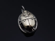  Scarab Pendant in Sterling Silver and 14K Yellow Gold