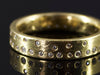 Wide Diamond Inlay Eternity Band in 18K Yellow Gold