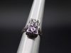 Art Deco Diamond Floral Dinner Ring in 14K White Gold